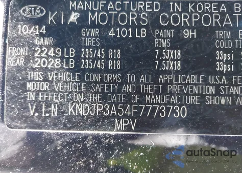 2015 Kia Soul + z USA, uszkodzony, nr VIN KNDJP3A54F7773730